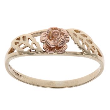 9ct Yellow and Rose Gold Leaf Fancy Ring