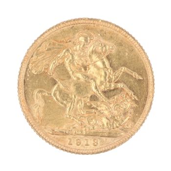 1913 George V Full Sovereign Coin