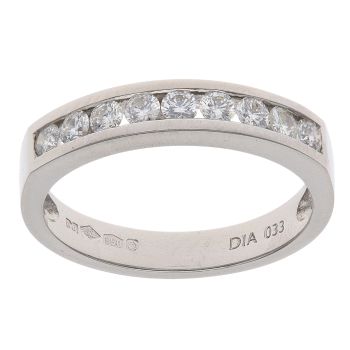 Platinum 0.33ct Brilliant Cut Diamond Eternity Ring