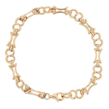 18ct Yellow Gold Infinity Link Bracelet 7.5"