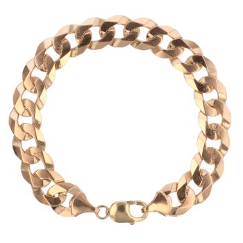 9ct Yellow Gold Curb Bracelet 9"