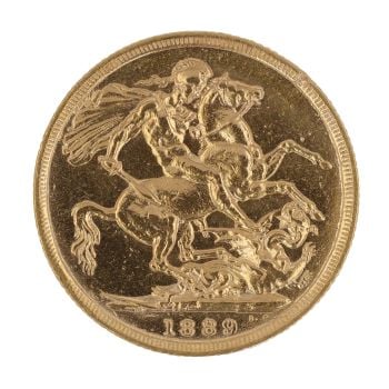 1889 Victoria Full Sovereign Coin