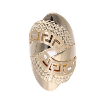 14ct Yellow Gold Woven Greek Key Ring