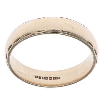 9ct Yellow Gold Patterned Wedding Band 5.8mm