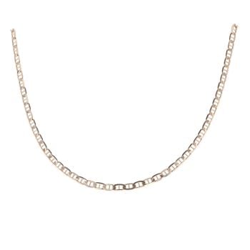 9ct Yellow Gold Flat Mariner Chain  18"