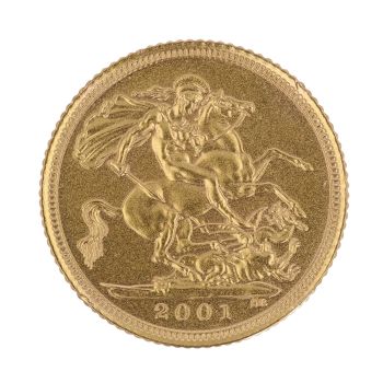 2001 Elizabeth II Half Sovereign Coin