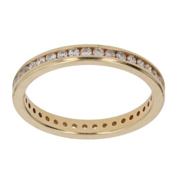 18ct Yellow Gold 0.53ct Brilliant Cut Diamond Full Eternity Ring