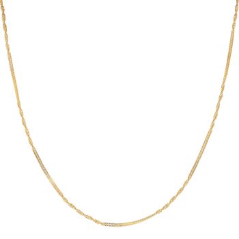 22ct Yellow Gold Alternate Twist Box Chain 16"