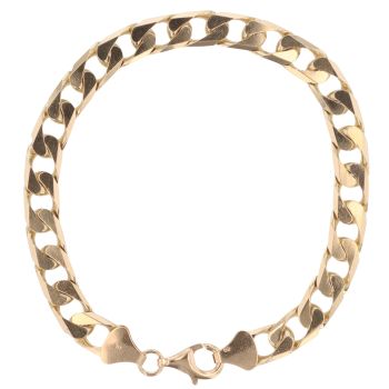9ct Yellow Gold Curb Bracelet 8"
