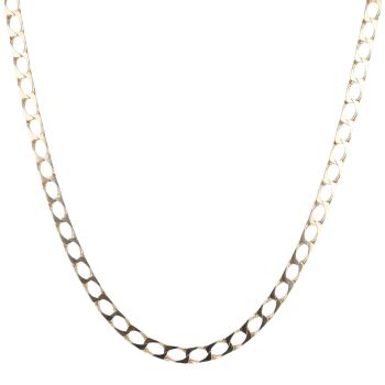 9ct Yellow Gold Square Curb Chain 20"