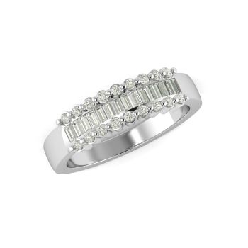 9ct White Gold 0.50ct Natural Diamond B And Ring
