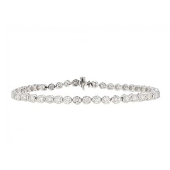 18ct White Gold 4.56ct Diamond Tennis Bracelet