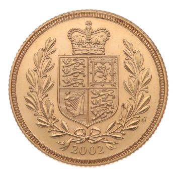 2002 Elizabeth II Fourth Portrait UK Full Sovereign Coin