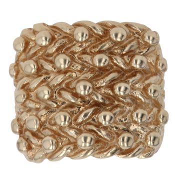 9ct Yellow Gold Five Row Keeper Ring