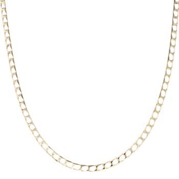 9ct Yellow Gold Square Curb Chain 24"