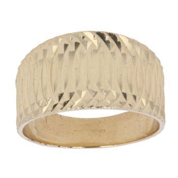 14ct Yellow Gold Fancy Patterned Signet Ring