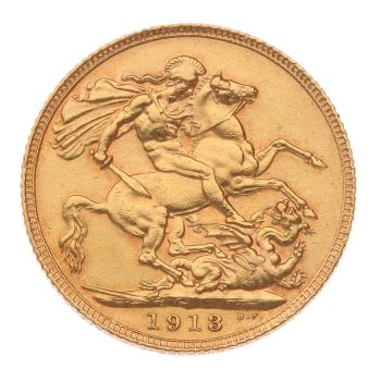 1913 George V Full Sovereign Coin