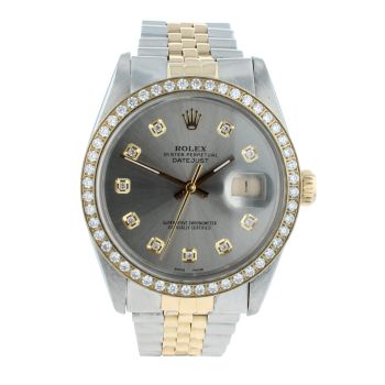 Rolex Custom Datejust Pre Owned Watch Ref 16233