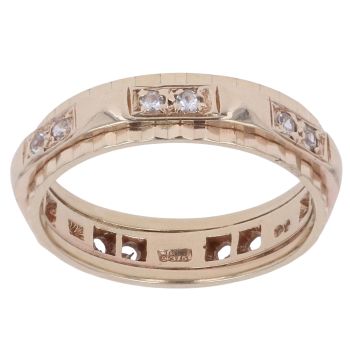 9ct Yellow Gold Cubic Zirconia Eternity Ring