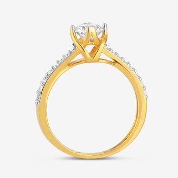 22ct Gold Solitaire Ring with Cubic Zirconia