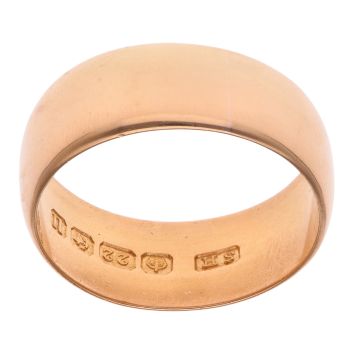 22ct Yellow Gold Plain Wedding Band 7.8mm