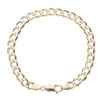 9ct Yellow Gold Curb Bracelet 8.5"