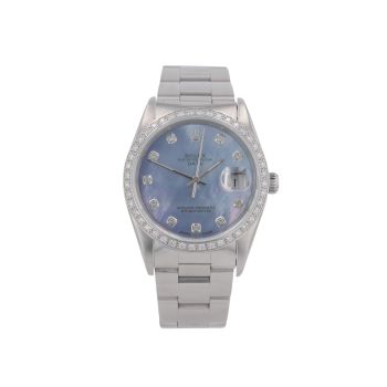 Rolex Custom Oyster Perpetual Date Pre Owned Watch Ref 15200