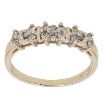 14ct Yellow Gold 0.15ct Diamond Fancy Ring
