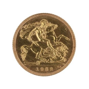 1982 Elizabeth II Half Sovereign Coin