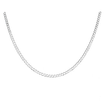 Silver Curb Chain 20" By Icesia Gents