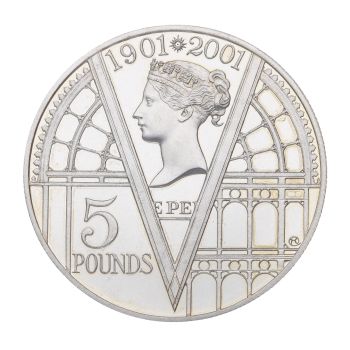 2001 Elizabeth II 5 Pounds UK Coin