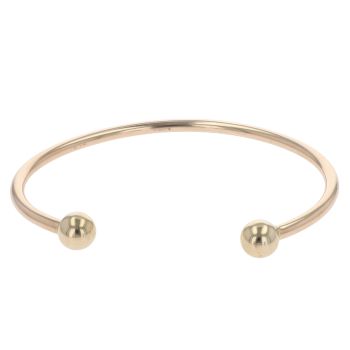 9ct Yellow Gold Plain Torque Bangle