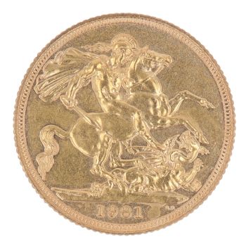 1981 Elizabeth II Decimal Portrait UK Full Sovereign Coin
