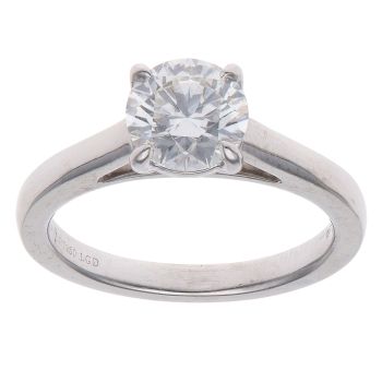 Platinum 1.07ct Brilliant Cut Lab Grown Diamond Solitaire Ring