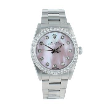 Rolex Custom Oyster Perpetual Pre Owned Watch Ref 77080
