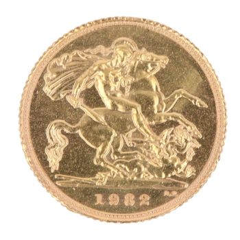 1982 Elizabeth II Half Sovereign Coin