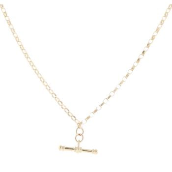 9ct Yellow Gold Belcher And T-Bar Chain 18"