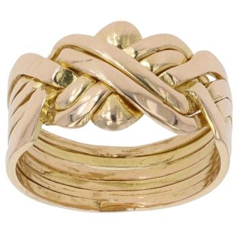 18ct Yellow Gold Six Piece Puzzle Ring