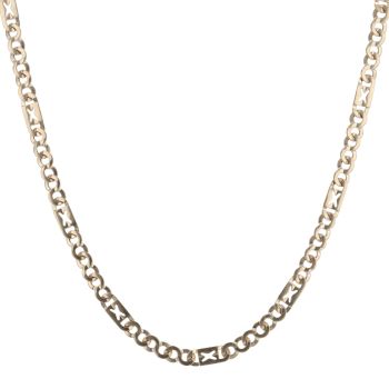 9ct Yellow Gold Crossover Fancy Chain 18"