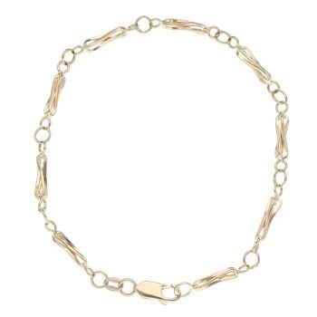 9ct Yellow Gold Fancy Bracelet 8"