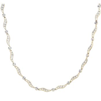 14ct Yellow And White Gold Fancy Chain 18"