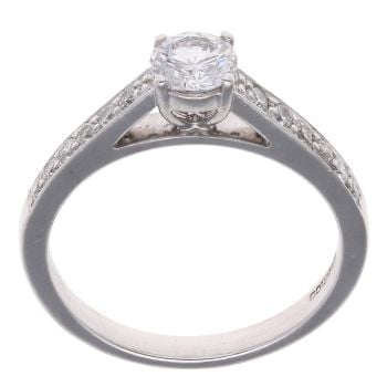 Platinum 0.70ct Brilliant Cut Diamond Solitaire Ring