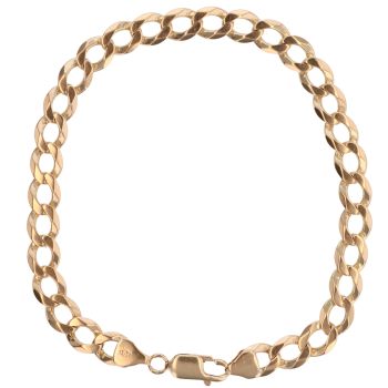9ct Yellow Gold Curb Bracelet 9"