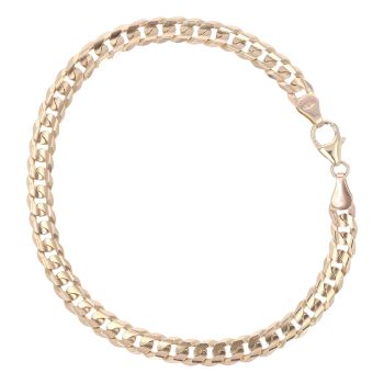 9ct Yellow Gold Curb Bracelet 8"