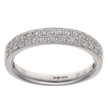 18ct White Gold 0.42ct Brilliant Cut Diamond Fancy Ring
