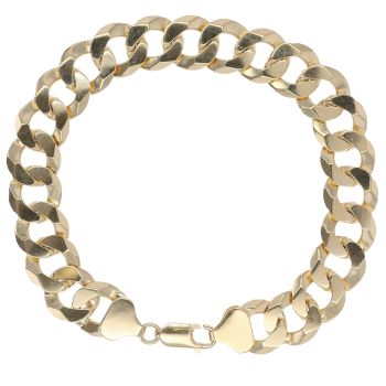 9ct Yellow Gold Curb Bracelet 8.5"