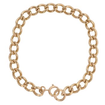 9ct Yellow Gold Curb Bracelet 7.5"