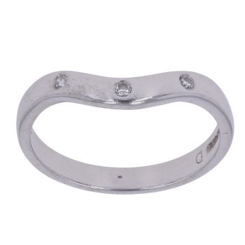 9ct Yellow Gold 0.05ct Diamond Wishbone Ring
