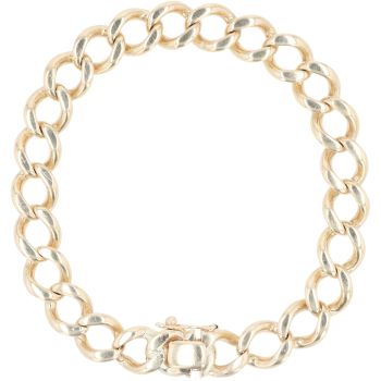 9ct Yellow Gold Curb Bracelet 9.5"