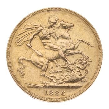 1886 Victoria Full Sovereign Coin